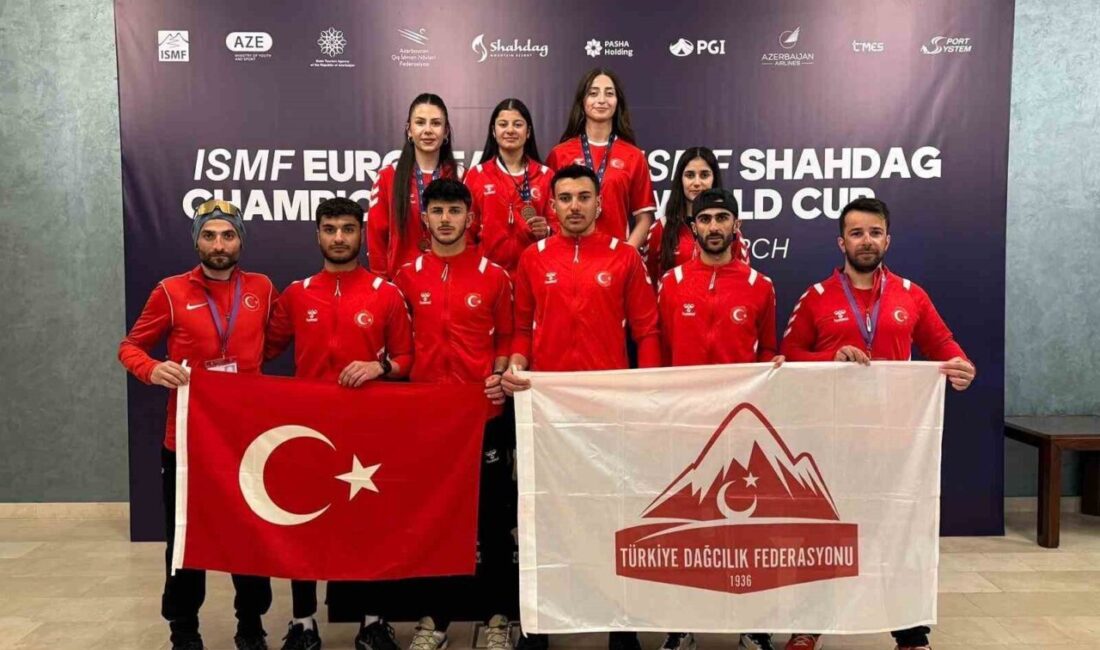 Azerbaycan’da düzenlenen ISMF Dağ Kayağı Avrupa Şampiyonası’nda Türk Milli Takımı,