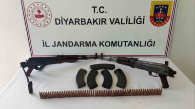 Diyarbakır’da jandarmanın düzenlediği operasyonlarda çok sayıda silah ve aparatları ele