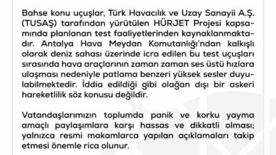 Dezenformasyonla Mücadele Merkezi (DMM), bazı sosyal medya paylaşımlarındaki, “Antalya’da Türk