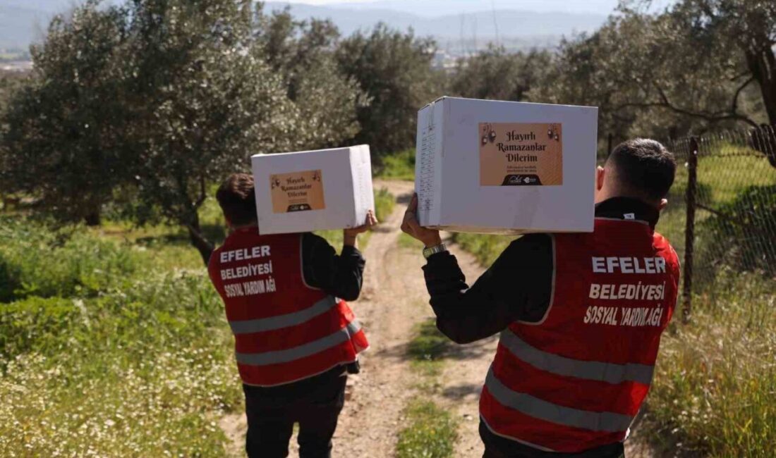 Efeler Belediyesi tarafından Ramazan boyunca sürdürülen sosyal destek çalışmaları kapsamında