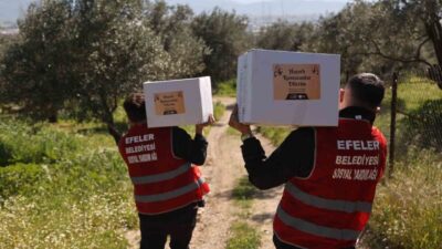 Efeler Belediyesi tarafından Ramazan boyunca sürdürülen sosyal destek çalışmaları kapsamında