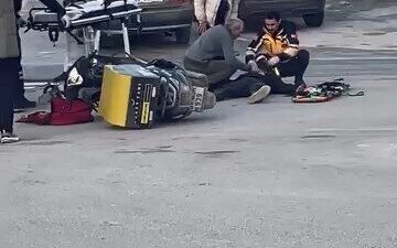 Elazığ’da motosiklet ile otomobilin çarpışması sonucu meydana gelen trafik kazasında