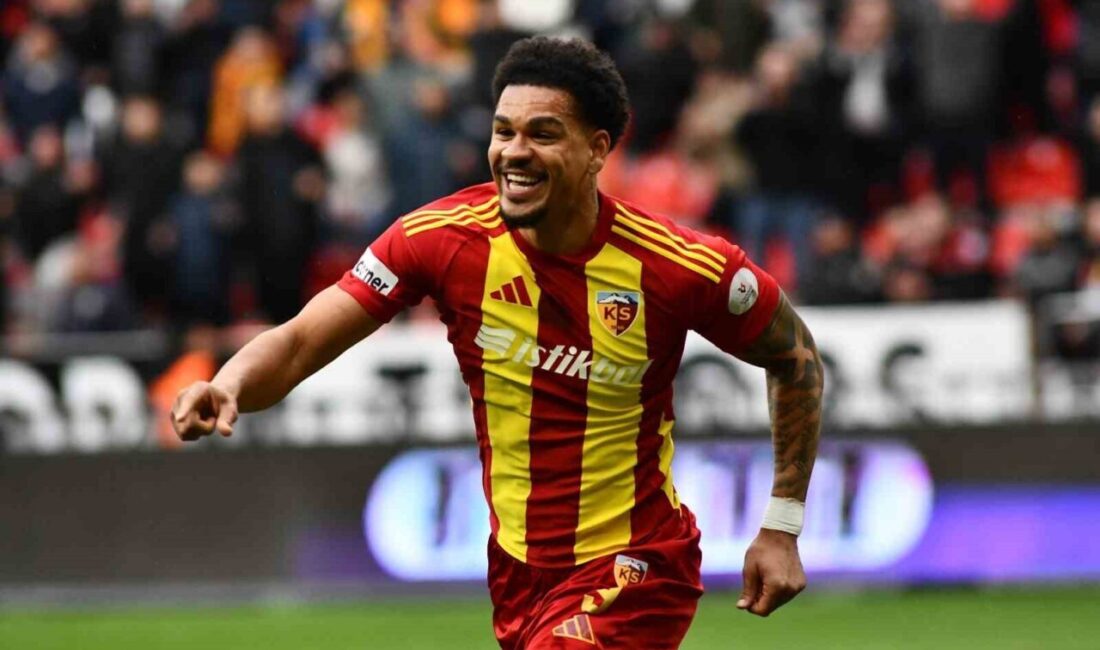 Süper Lig ekiplerinden Kayserispor’un Rus forveti German Onugkha ligdeki gol