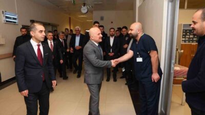 Adıyaman’da Ramazan Bayramı dolayısıyla görev başında olan personellerin bayramı kutlandı.