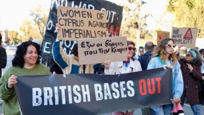 Güney Kıbrıs Rum Yönetimi’nin (GKRY) başkenti Lefkoşa’da, bölgedeki İngiliz askeri