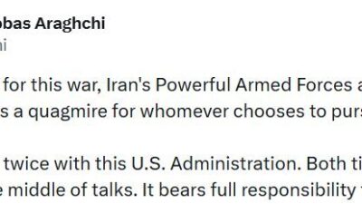 İran Dışişleri Bakanı Abbas Arakçi, mevcut ABD yönetimi ile iki