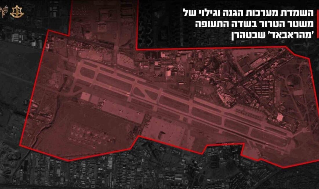 İsrail ordusu, İran’ın başkenti Tahran’daki Mehrabad Havalimanı’nda bulunan hava savunma