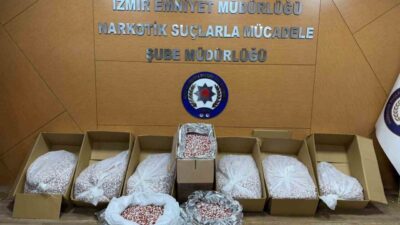 İzmir’in Buca ilçesinde polisin bir adrese gerçekleştirdiği operasyonda 356 bin