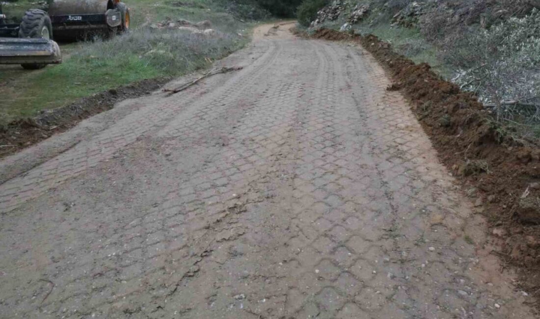 Aydın’ın Bozdoğan ilçesinde Kavaklı Mahallesi Karabalcık Mevkii’nde yağışlı havalarda çamur