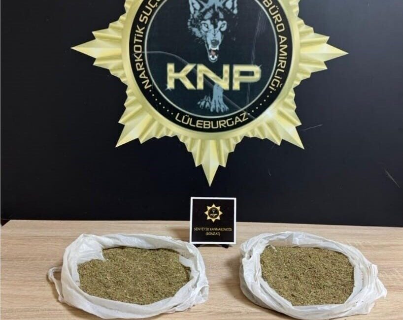 Kırklareli Lüleburgaz ilçesinde polis ekiplerince düzenlenen uyuşturucu operasyonunda 1 kişi