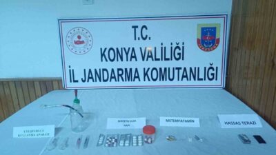 Konya’da jandarma ekipleri tarafından yapılan operasyonlarda çok sayıda uyuşturucu madde