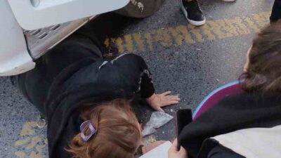 Küçükçekmece’de yolun karşısına geçmeye çalışırken tırın çarptığı kadın yaralandı. O