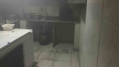 Siirt’in Kurtalan ilçesinde bir yemek işletmesinde çıkan yangın itfaiye ekiplerince