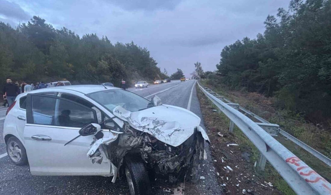 Antalya’nın Manavgat ilçesinde üç otomobilin karıştığı zincirleme trafik kazasında 2