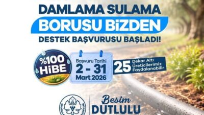 Manisa Büyükşehir Belediyesi, tarımsal üretimde su tasarrufunu artırmak ve üreticinin