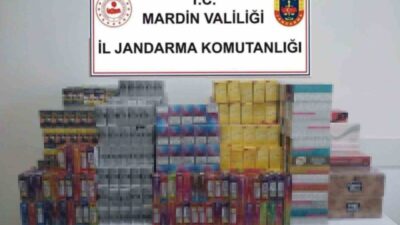 Mardin’de düzenlenen operasyonda 10 bin 40 paket kaçak sigara ve