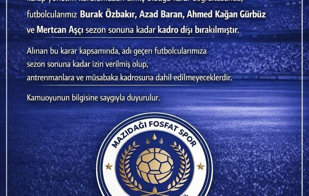 Mardin temsilcisi Mazıdağı Fosfat Spor Kulübü, 2025-2026 sezonu kapsamında takım