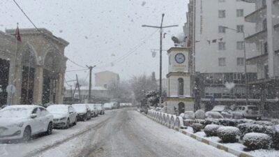 Mardin’in Mazıdağı ilçesinde mart ayında etkili olan kar yağışı ilçeyi