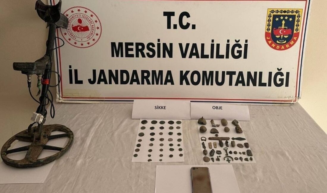 Mersin’de jandarma ekipleri tarafından kaçak kazı yapanlara yönelik düzenlenen operasyonda