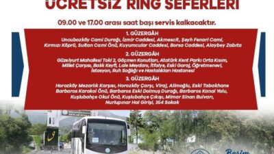 Manisa Büyükşehir Belediyesi, Arife günü ve Ramazan Bayramı’nın 1. gününde