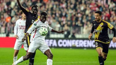 Samsunspor’un Çadlı forvet oyuncusu Marius Mouandilmadji, UEFA Konferans Ligi’nde attığı