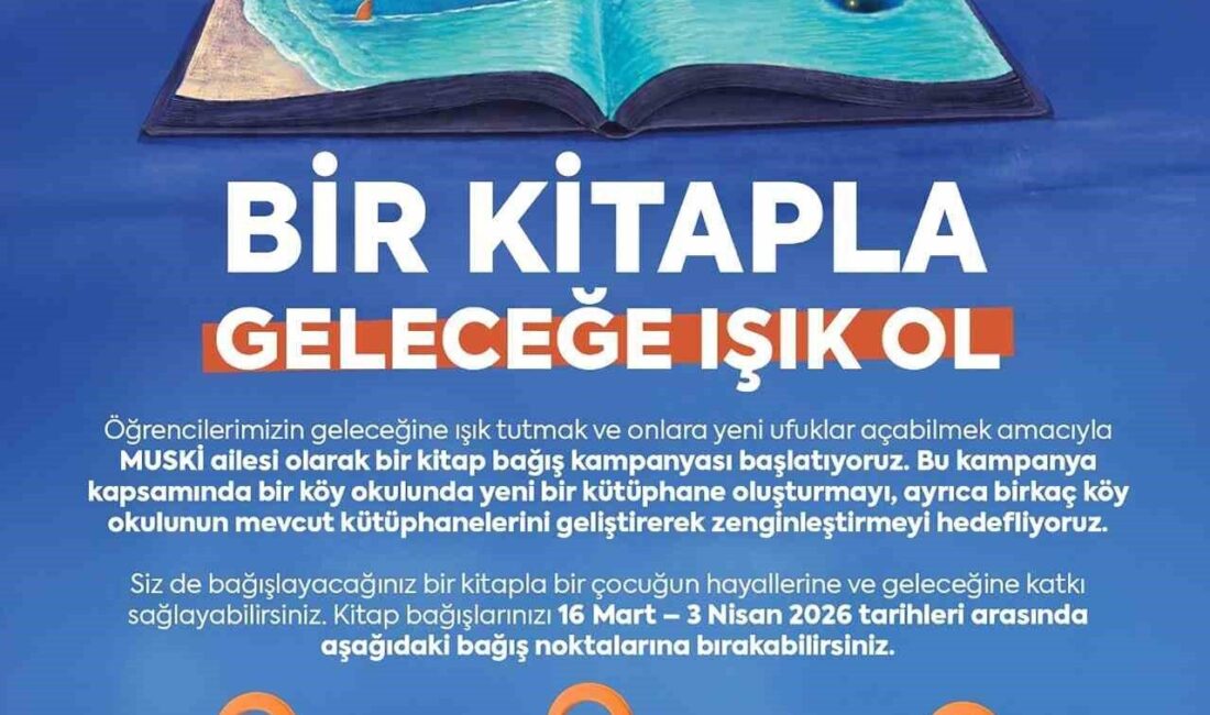 MUSKİ Genel Müdürlüğü, ihtiyacı olan çocukların eğitimine katkı sağlamak; kütüphanesi