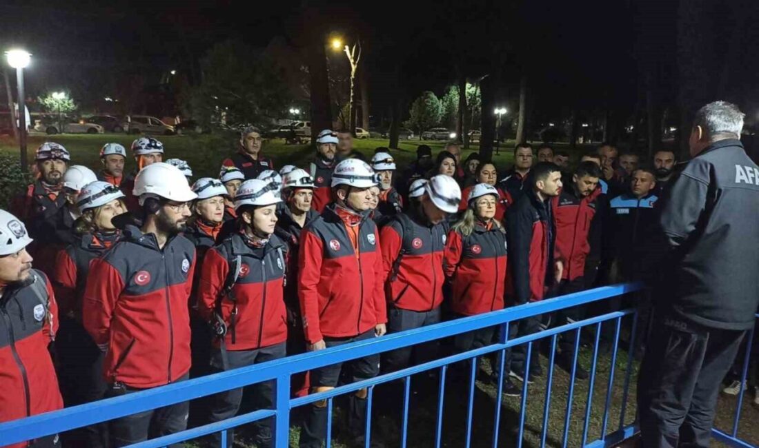 Aydın Nazilli ilçesinde gerçekleştirilen habersiz intikal tatbikatında arama kurtarma ekiplerinin