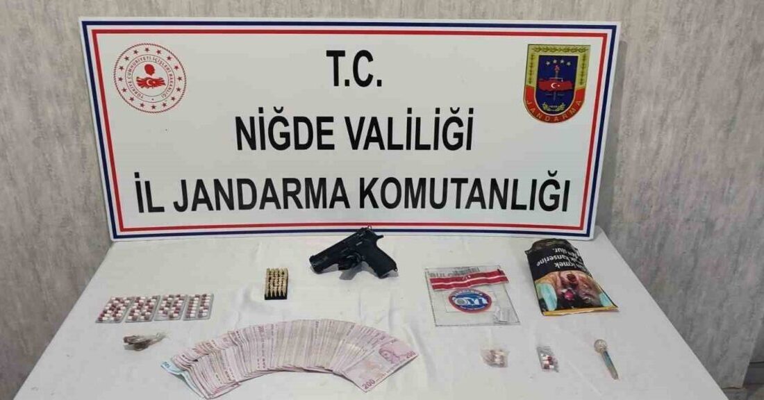 Niğde İl Jandarma Komutanlığı ekiplerince uyuşturucu ve uyarıcı madde kullanan