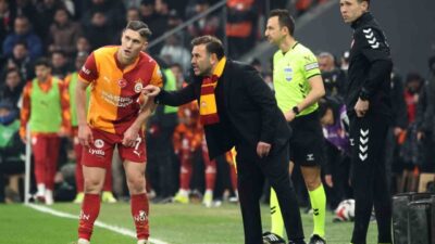 Galatasaray Teknik Direktörü Okan Buruk, Beşiktaş Teknik Direktörü Sergen Yalçın’a