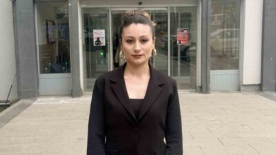 Tokat’ta girdiği büfede yaptığı uluslararası yardım işaretiyle yadım isteyen kadın,