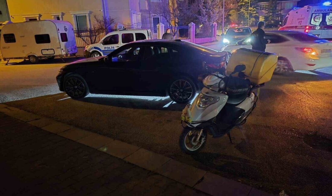 Eskişehir’de önüne araç çıkınca motosikleti deviren ve bacağından yaralanan kurye