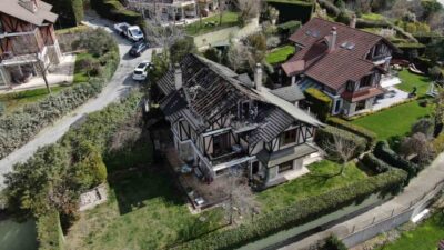 Beykoz’da oyuncu Aslıhan Karalar’ın oturduğu villanın çatı katında yangın meydana