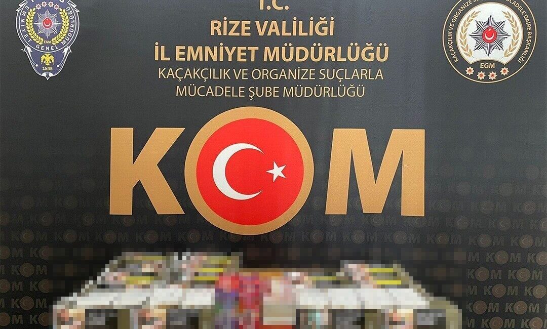 Rize’de gerçekleşen kaçakçılık operasyonunda 4 kişi gözaltına alındı. Rize İl