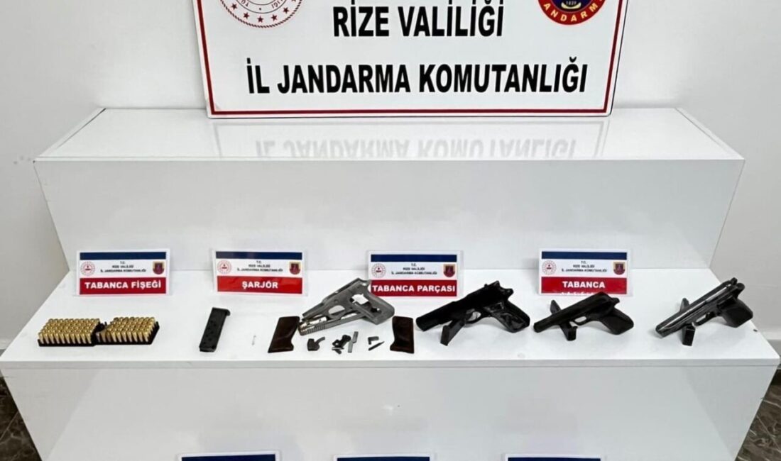 Rize’de jandarma ekiplerinin düzenlediği ruhsatsız silah ve uyuşturucu operasyonunda 1