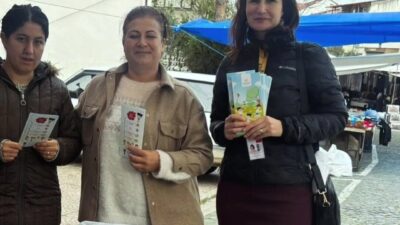 Sinop’un Gerze ilçesinde Toplum Sağlığı Merkezi ekipleri, pazar yerini gezerek