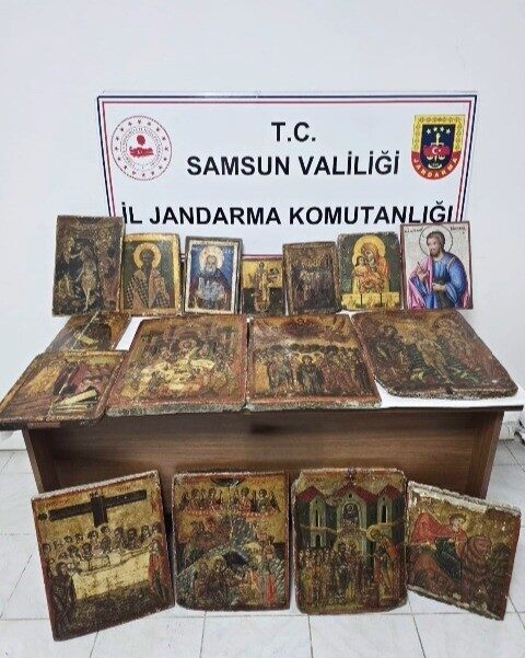 Samsun’da jandarma ekiplerince düzenlenen operasyonda 18. yüzyıla ait olduğu değerlendirilen