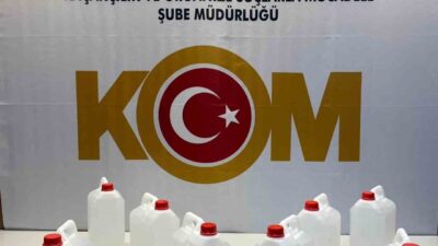 Samsun’un Tekkeköy ilçesinde düzenlenen operasyonda 40 litre etil alkol ele