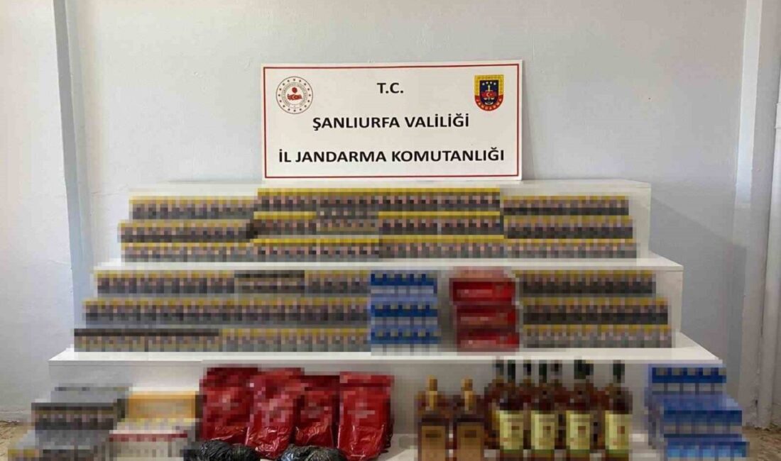 Şanlıurfa’da 4 bin 580 paket kaçak sigara ile çeşitli miktarda