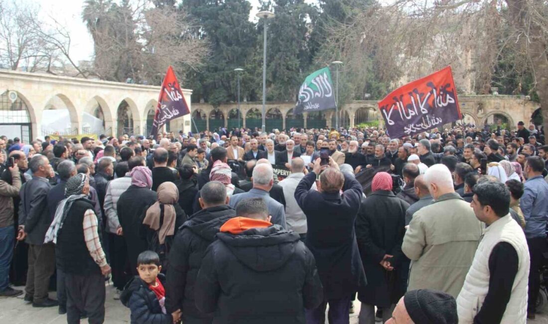 Şanlıurfa’da sivil toplum kuruluşları öncülüğünde bir araya gelen grup, ABD