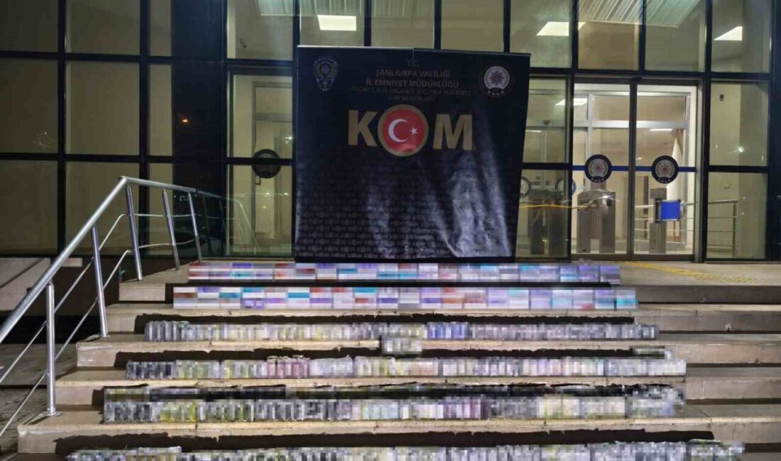 Şanlıurfa’da düzenlenen operasyonda piyasa değeri 1 milyon 200 bin lira