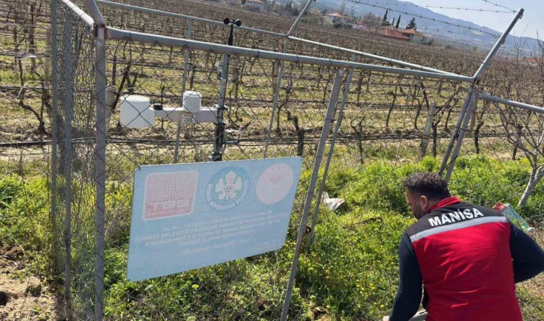 Manisa’nın Sarıgöl ilçesinde bağ alanlarında kurulu bulunan erken uyarı ve