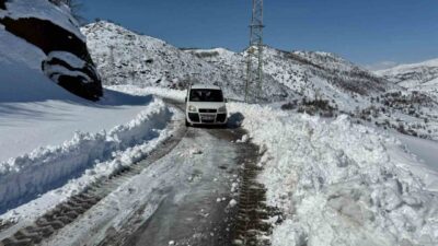 Siirt İl Özel İdaresi ekipleri, bölgede etkili olan yoğun kar