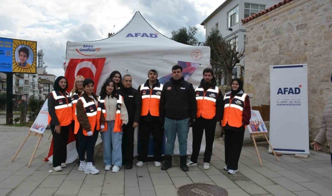 Sinop’ta “1-7 Mart Deprem Haftası” etkinlikleri çerçevesinde, vatandaşları afetlere karşı