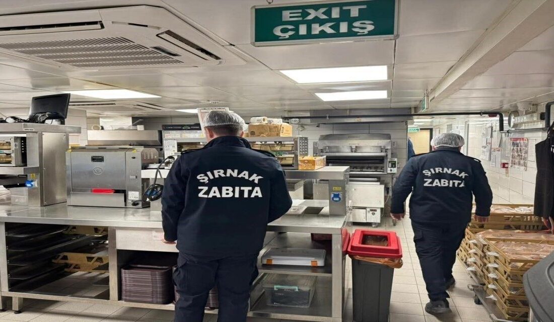 Halk sağlığı için sahaya inen Şırnak zabıtası, pastane, fastfood ve