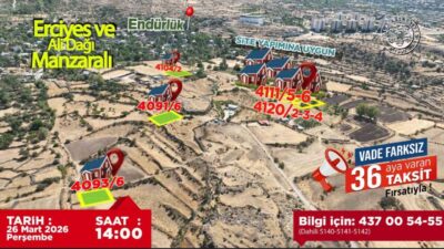 Talas Belediyesi, ilçenin en gözde lokasyonlarında yer alan villa parsellerini