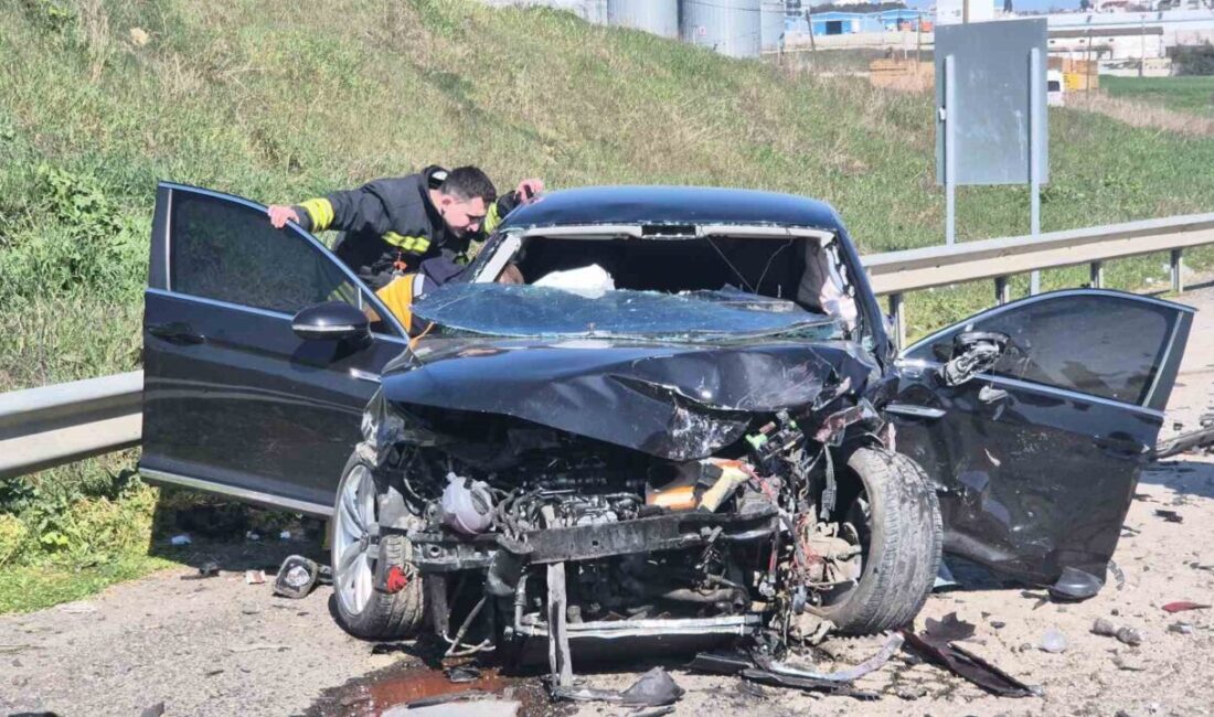 Tekirdağ’ın Süleymanpaşa ilçesinde çevreyolunda meydana gelen 4 araçlı zincirleme trafik