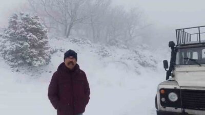 Tekirdağ’da gece saatlerinde başlayan kar yağışı, kentin yüksek kesimlerini beyaza