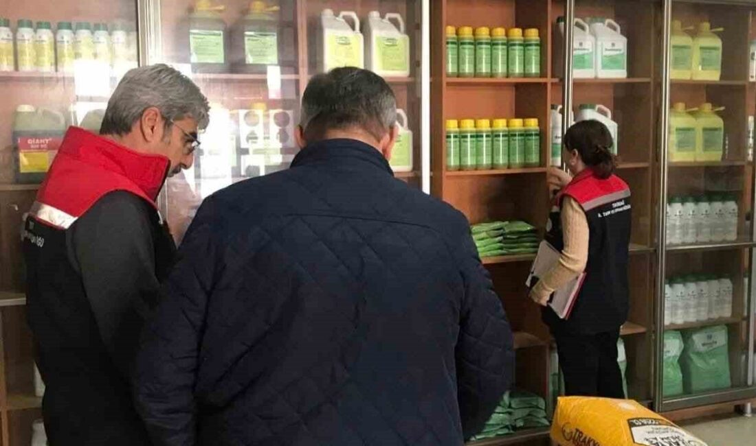 Tekirdağ’da zirai mücadelede kullanılan bitki koruma ürünlerine yönelik denetim gerçekleştirildi,