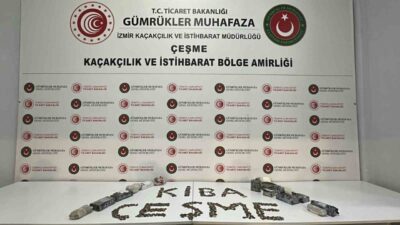 Gümrük Muhafaza ekipleri, İzmir Çeşme Limanı’ndan İtalya’ya kaçırılmak istenen 7