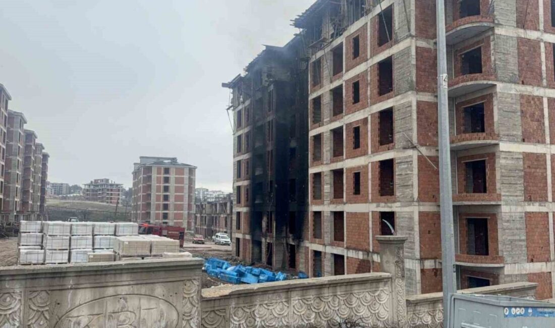 Tokat’ta yapımı devam eden bir inşaatta çıkan yangın kısa süreli